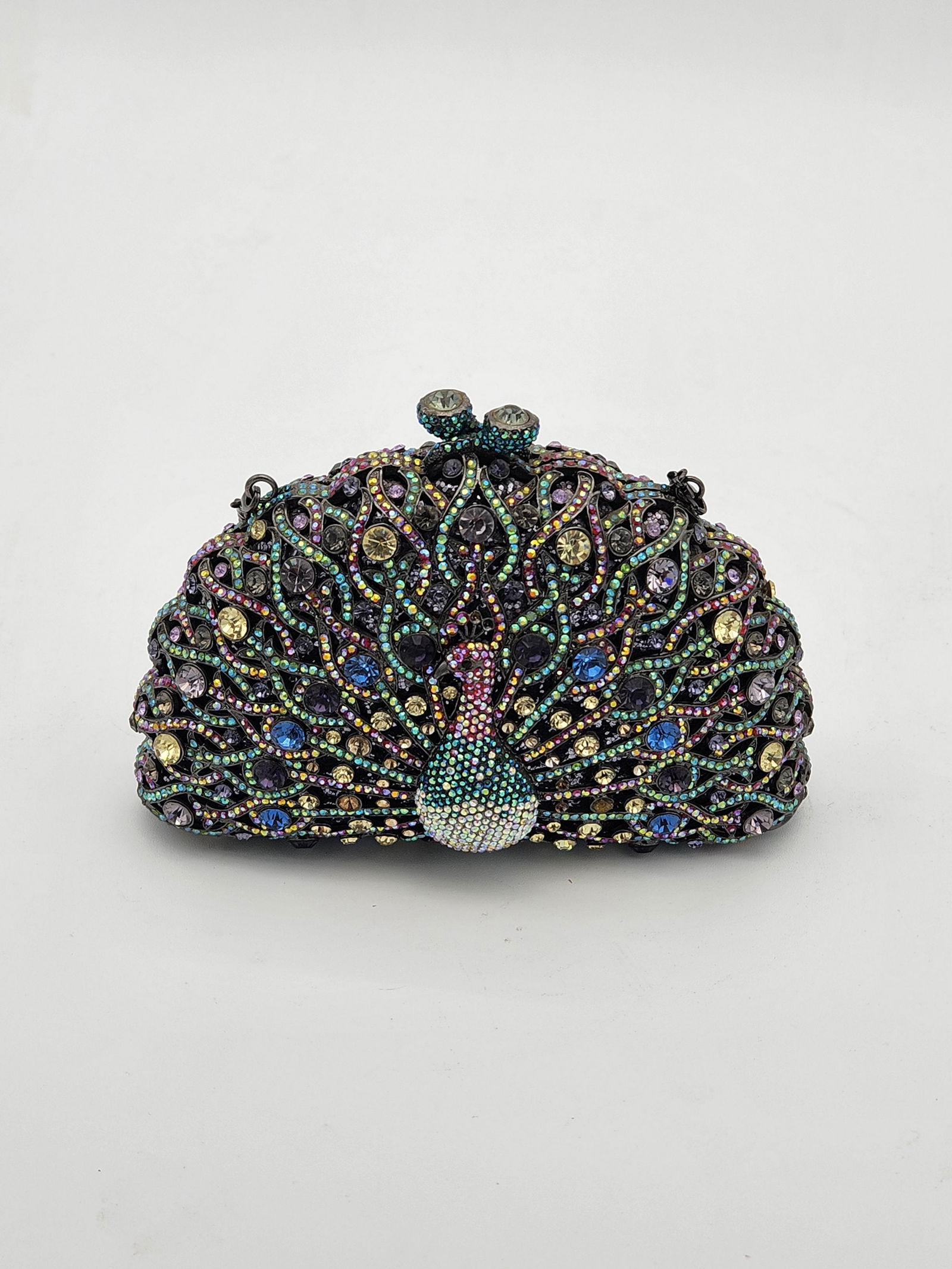 Multicolor Crystal Peacock Purse (1 of 4)