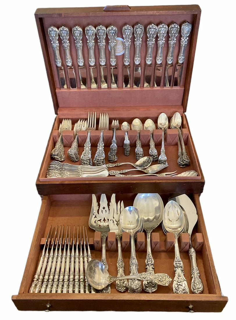 Reed & Barton "Francis I" Sterling Silver 130 Piece Flatware Set (1 of 9)