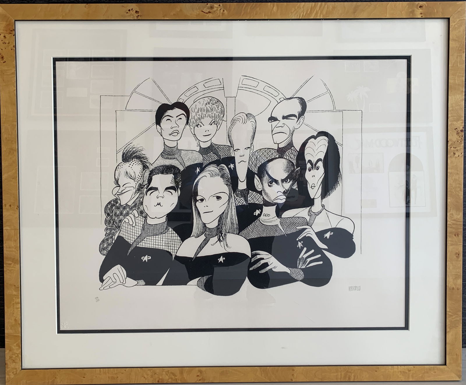 Al Hirschfeld Star Trek Voyager limited edition signed print (1 of 1)