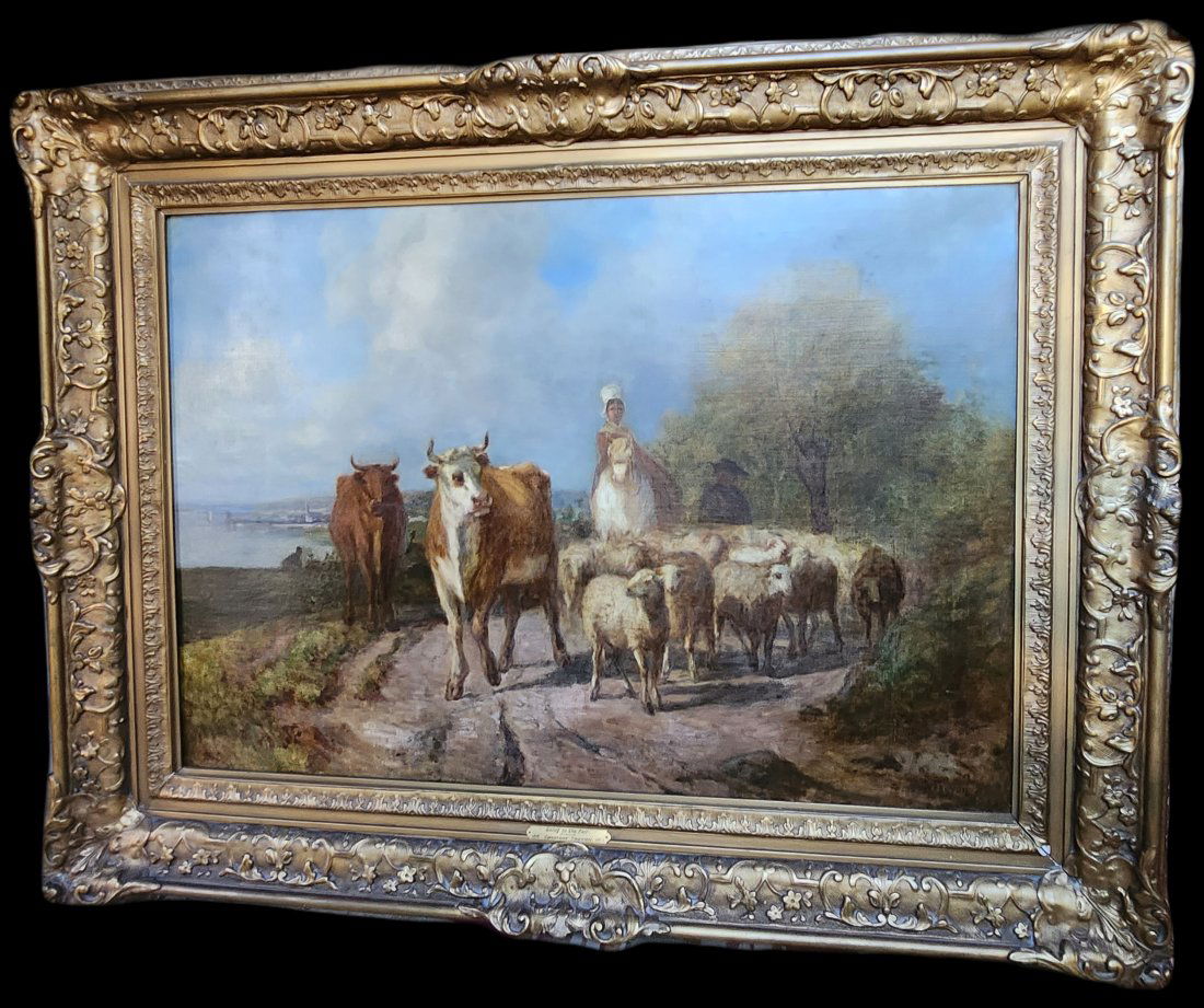 Signed C. Troyon - "Going to the fair" (1 of 9)