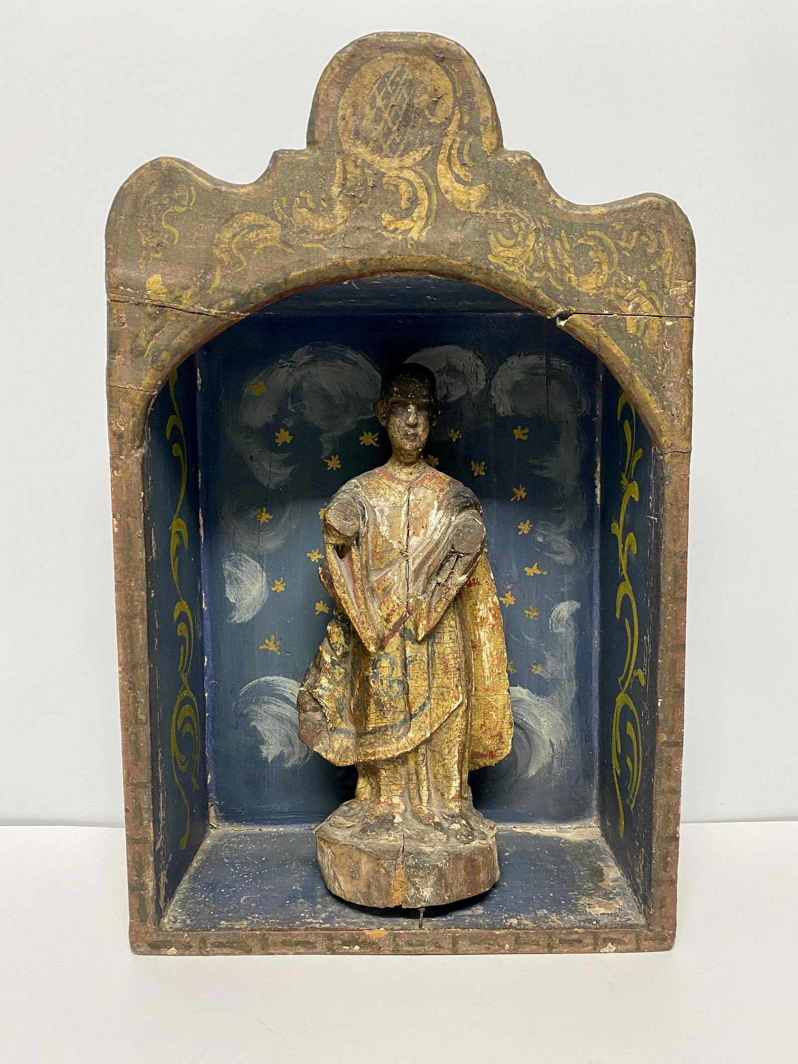 Mexican Wooden Shrine Santo & Nicho / Folk Art (1 of 6)