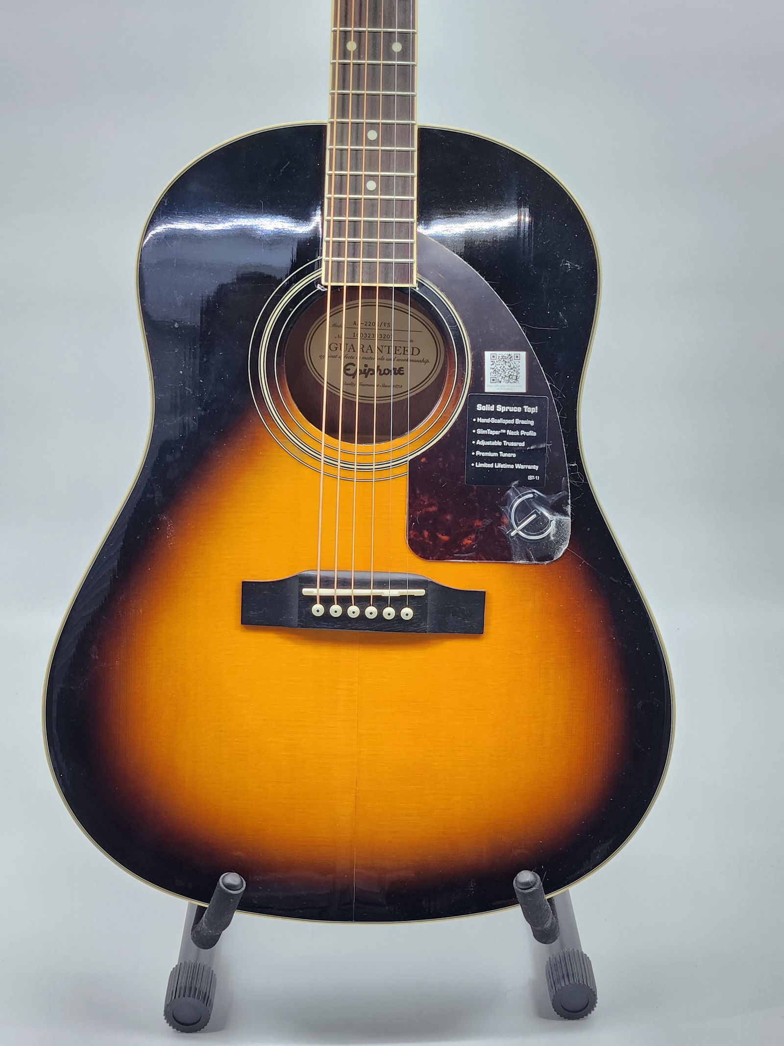 Epiphone AJ-220S Vintage Sunburst Dreadnought Acoustic Guitar (1 of 12)