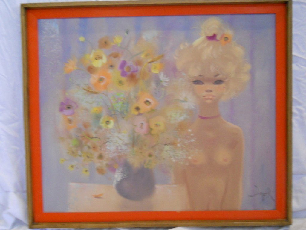 FRAMED OIL PAINTING ON CANVAS BY IGOR: FRAMED OIL PAINTING ON CANVAS BY IGOR. Igor Pantuhoff was born in Russia in 1911 to an aristocratic family, he emigrated to the U.S. and studied art with Hans Hoffman, abstract expressionists. Well kn