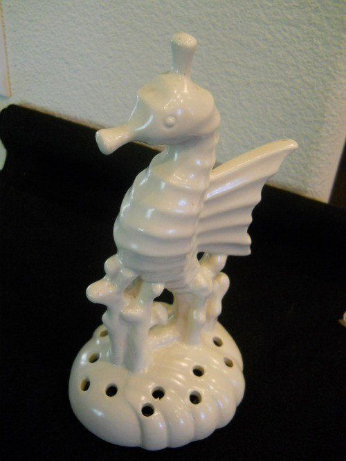 RED WING SEAHORSE, WHITE: "RED WING" STAMPED SEAHORSE, WHITE APPROX 8.5"TALL, 4"BASE