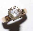 3.03 carat Diamond Solitaire 14K Gold Ring