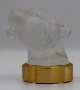 Lalique Panther Perfume Lid: Lalique Crystal Limited Edition Perfume Top. Ships from Newport Beach. V.