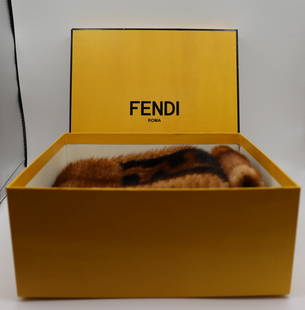 Fendi 2 sided Scarf - Boxed - Light Brown Mink: Light brown lush mink scarf by Fendi. Comes with original box. Ships from Newport Beach. V.