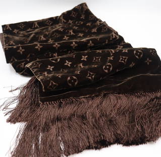 Louis Vuitton Dark Chocolate Brown: Louis Vuitton Dark Chocolate brown Scarf. Ships from Newport Beach. V.