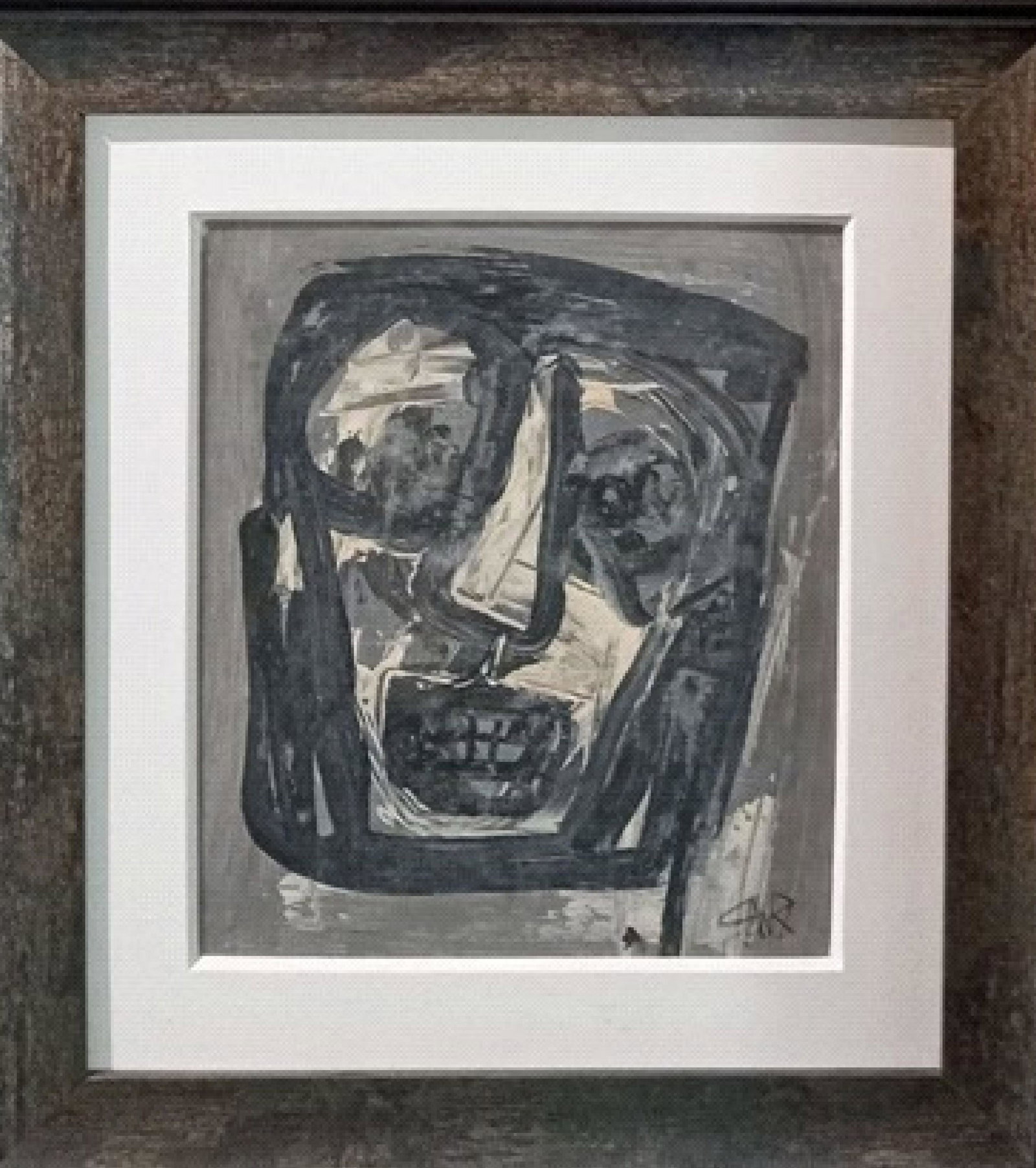 Antonio Saura "Neo-Expressionist Portrait" - Original Watercolor and Ink: Antonio Saura "Neo-Expressionist Portrait" - Original Watercolor and Ink Antonio Saura (1930-1998) Neo-Expressionist Portrait - Medium: watercolor and ink - Signed lower right and dated 1981. Measures
