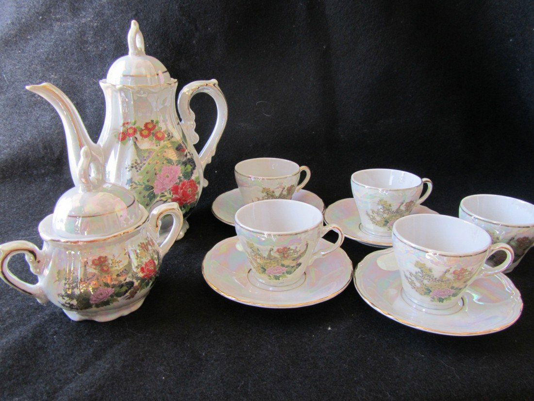 VINTAGE PORCELAIN PEACOCK TEA SET, JAPAN Mar 28, 2012 King's