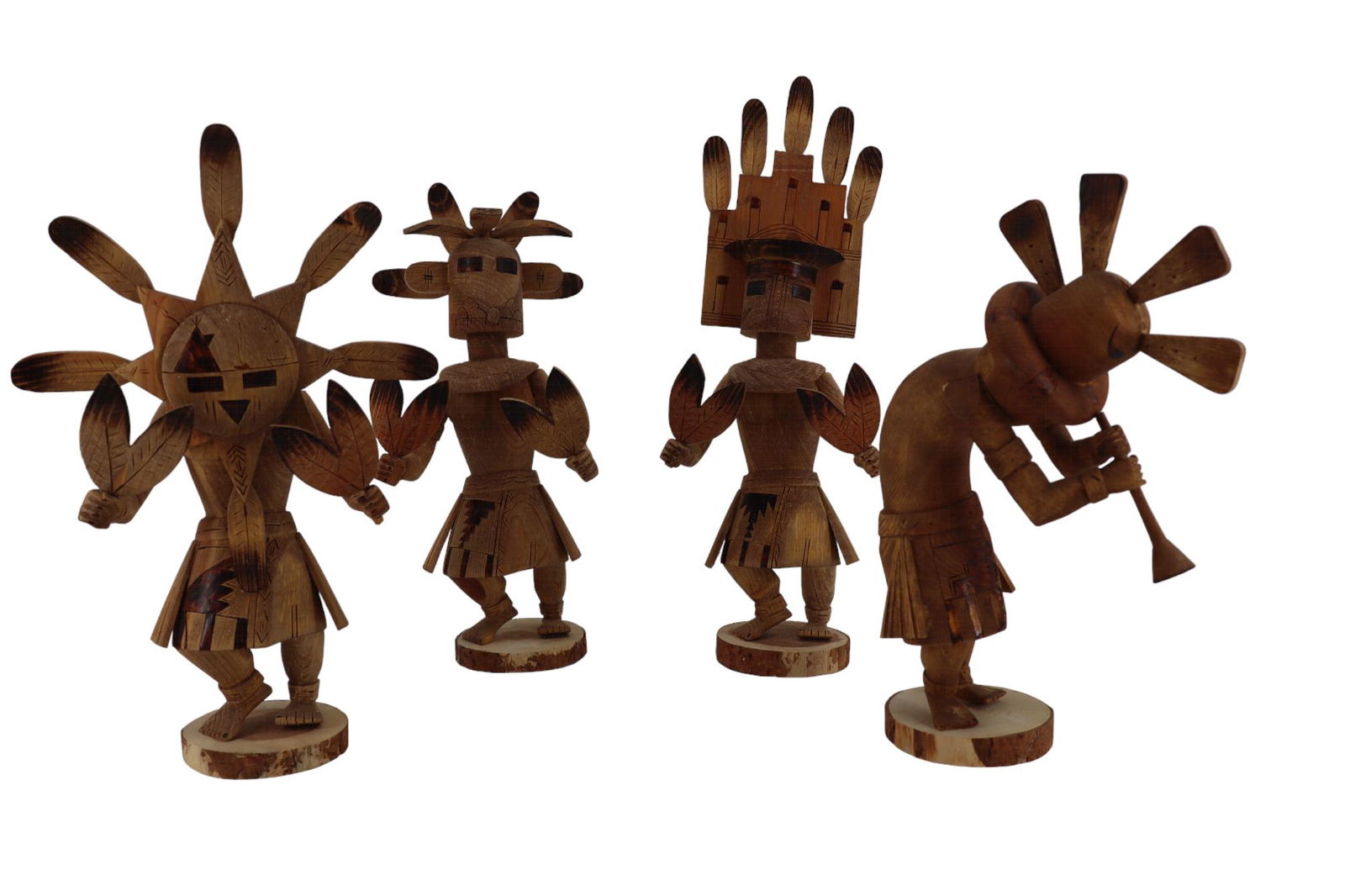 Robert Platero - Set of 4 Starface 14"h Morning Star 14"h Hemis 18"h Kokopillie 14"h. (1 of 7)