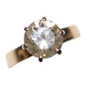 3.03 Carat Diamond Solitaire 14K Gold Ring