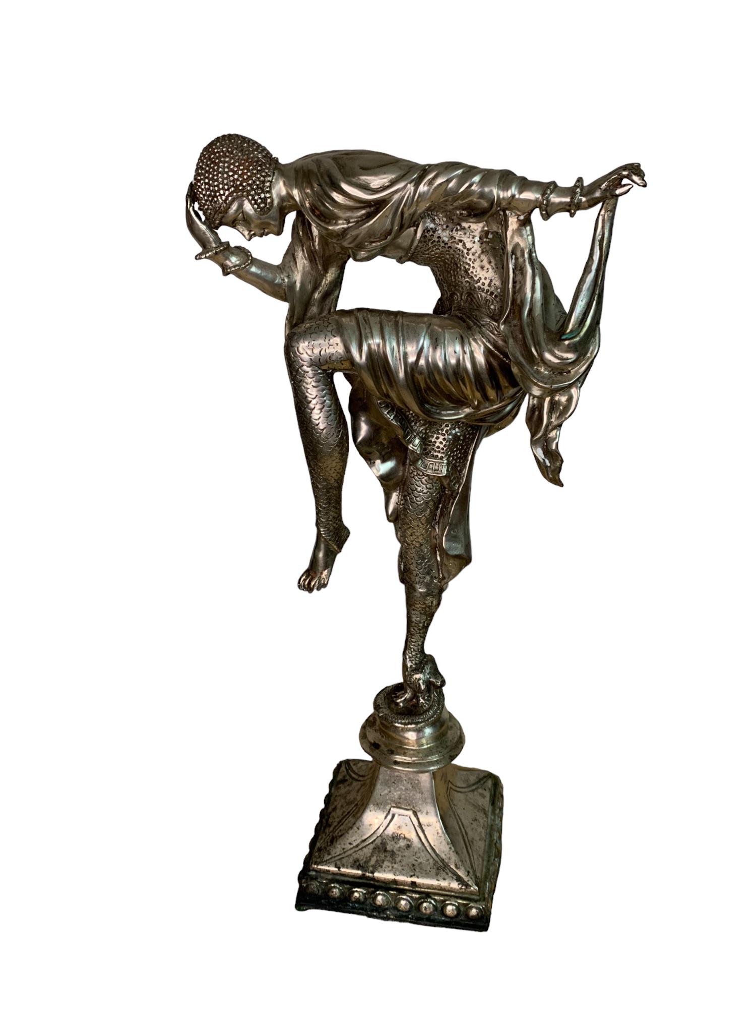 Demetre Chiparus Style â€œSnake Dancer" - Art Deco Style Bronze Dancer Sculpture (1 of 3)