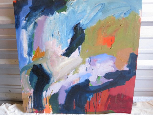 LESLIE VOIERS ,OIL PAINTING ,UNFRAMED: MIXED COLORS ,OIL PAINTING ARTIST SIGNED LESLIE VOIERS, IS A KNOWN ARTIST IN THE UNITED STATES THAT HAS TAUGHT AND INSPIRED MANY STUDENTS FOR NUMEROUS YEARS. APPROX 30 INCHES X 30 INCHES