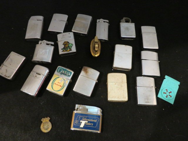 VINTAGE LIGHTER LOT, ZIPPO, INTERNATIONAL TRADERS: VINTAGE LIGHTER LOT, ZIPPO, INTERNATIONAL TRADERS, OASIS, 20pc LOT