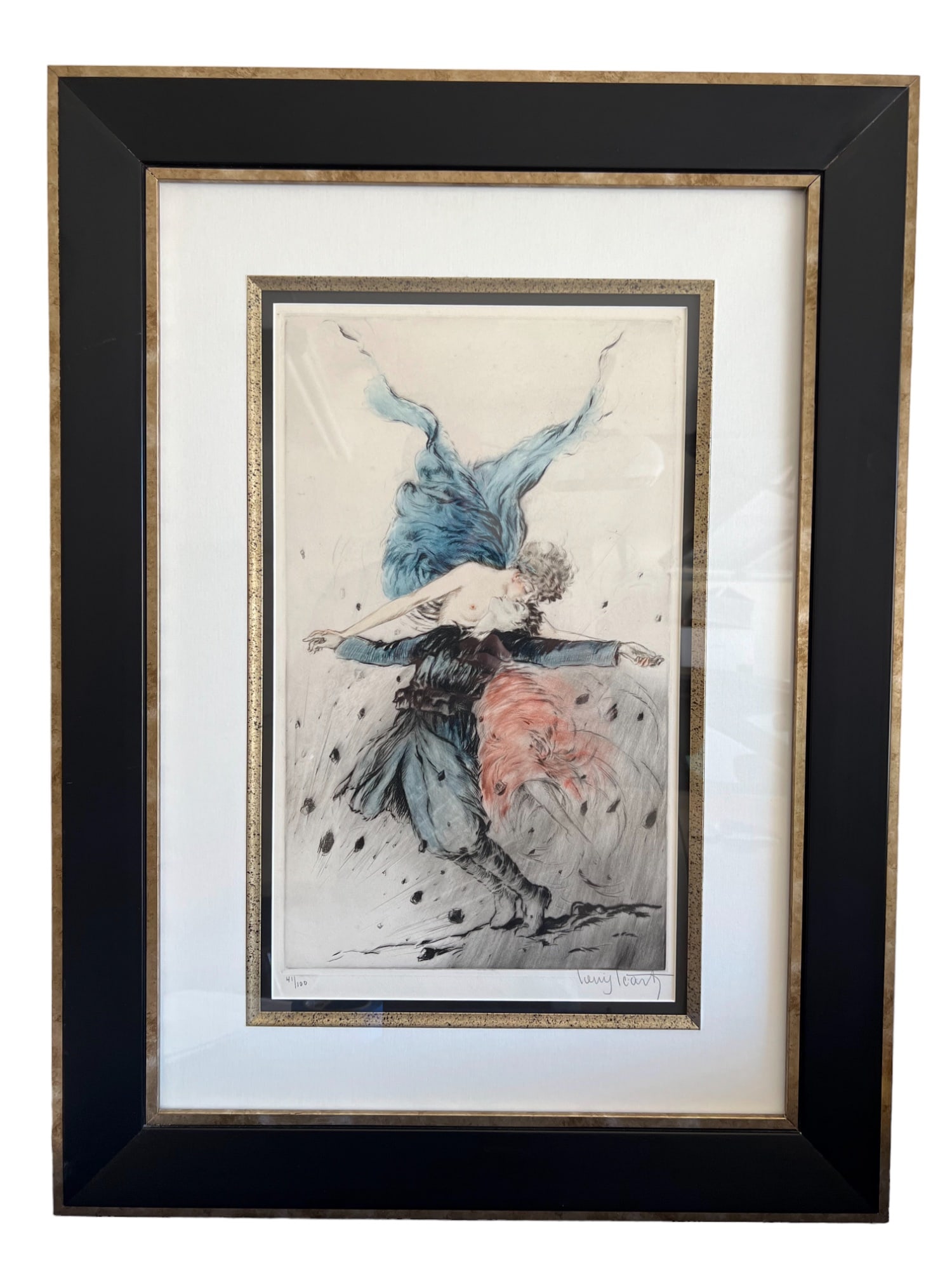 Louis Icart "Kiss of The Motherland" - Original drypoint etching, Signed No. 41/100 (1 of 3)