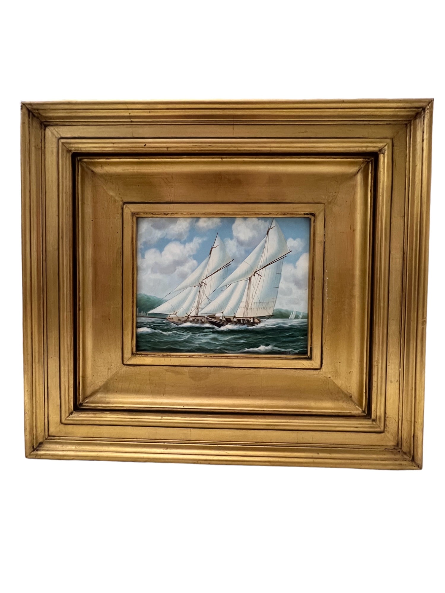 Sailboats Oil Painting on Canvas signed Richard (1 of 3)