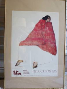 SIGNED R.C GORMAN, DOUBLE SIGNED 1979, LITHOGRAPH: LITHOGRAPH DOUBLE SIGNED RC GORMAN..PENCIL SIGNATURE. THIS LITHOGRAPH IS AN EXAMPLE OF THE MATURE WORKS OF THE ARTIST. THE ARTIST IS INSPIRED BY THE NAVAJO PEOPLE AND BY TOAS. APPROX 36 INCHES HIGH X