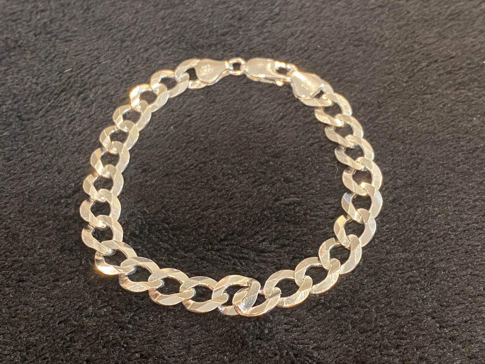 Sterling Silver Curb Link Bracelet (1 of 3)
