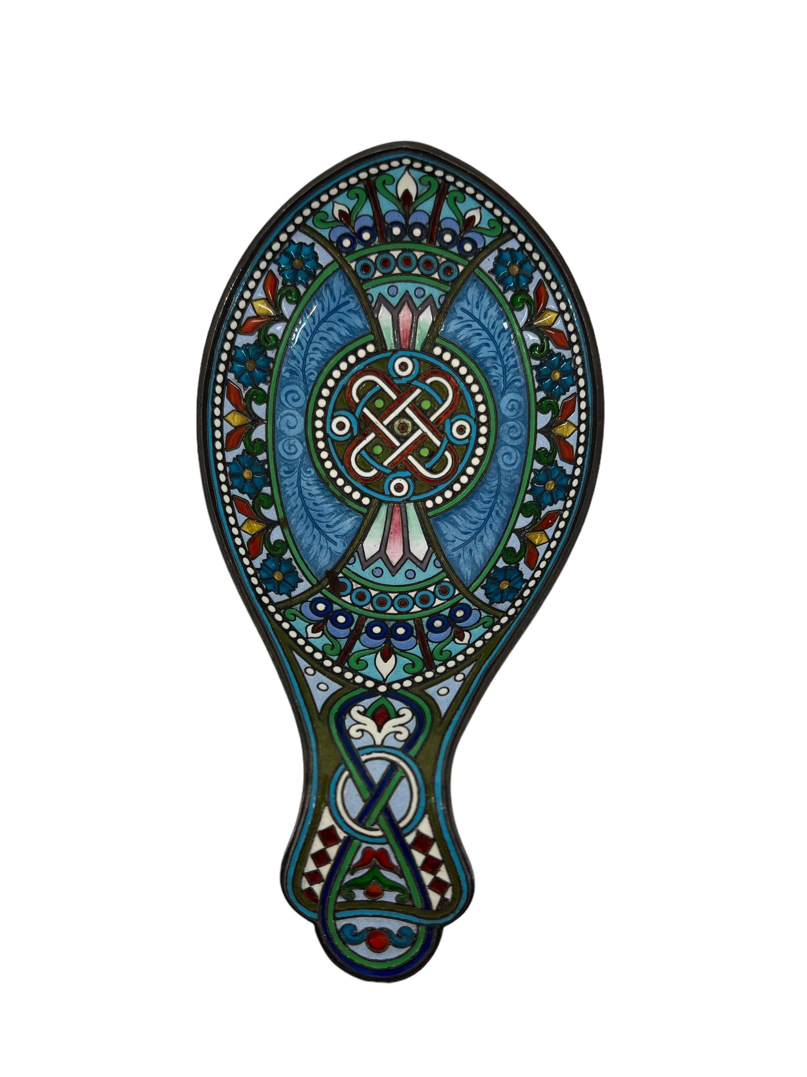 Russian/Soviet 19th Century Silver and Enamel Spoon - Stamped (1 of 6)