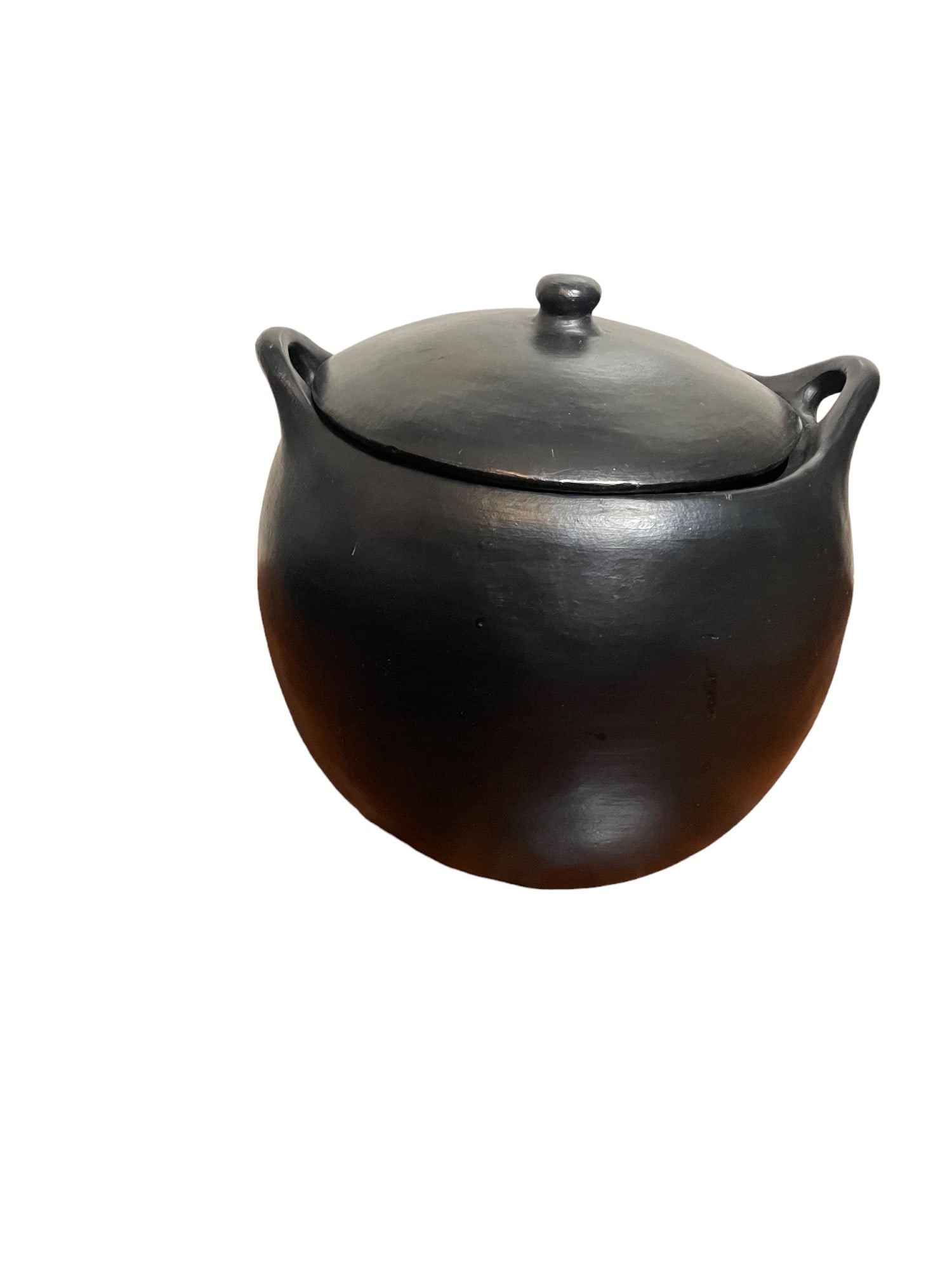 Toque Blanche Chamba Black Clay Soup Pot: Toque Blanche Chamba Black Clay Soup Pot. CLAY POT HANDCRAFTED PIECE OF ART: Handcrafted from traditional black clay that's unglazed, this timeless clay pot for cooking with cover is a beautiful addit