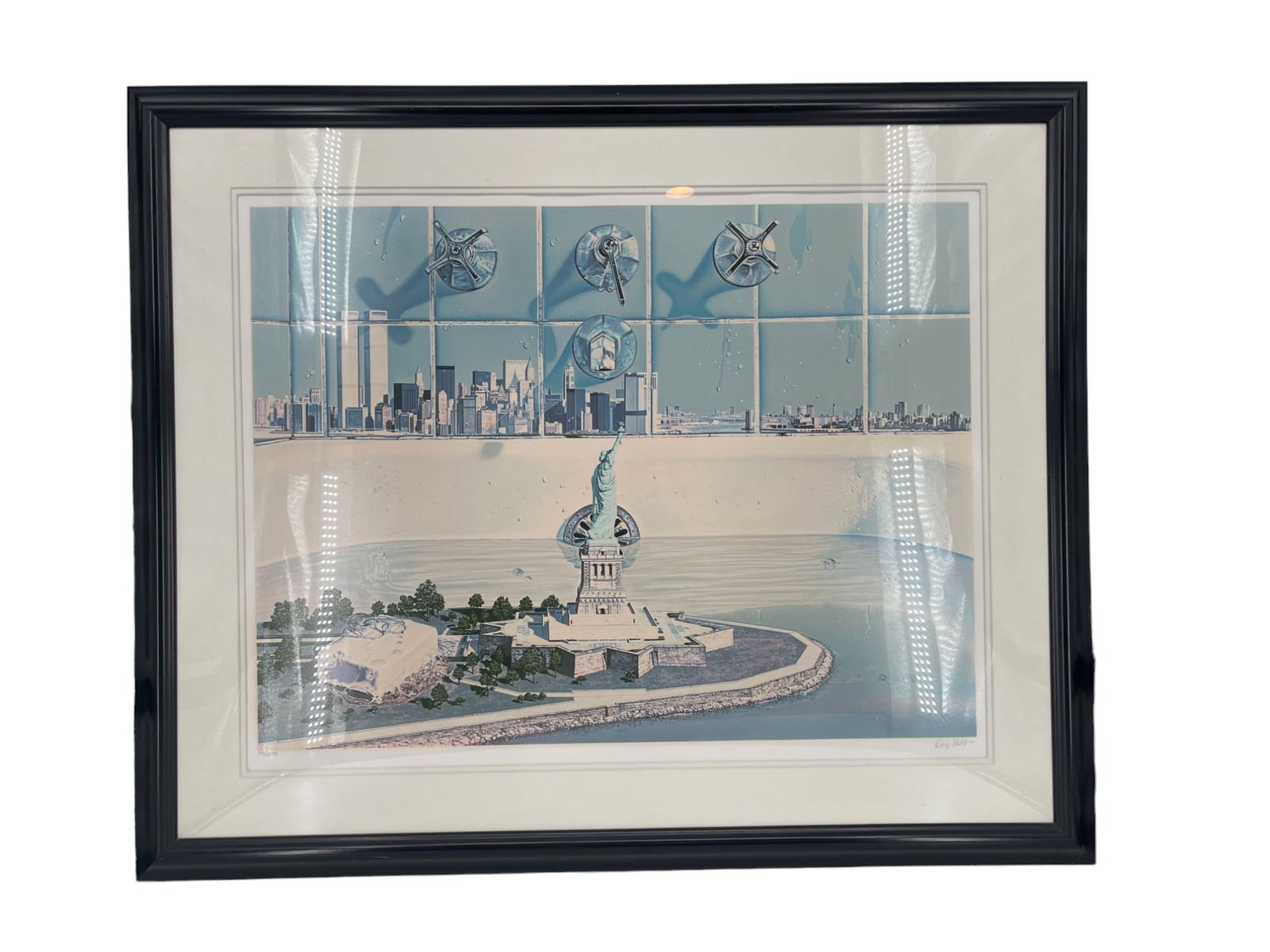 Doug Webb "Liberty Renewed" - Serigraph 92/275.: Doug Webb "Liberty Renewed" - Serigraph 92/275.. Size 44" x 37". Doug Webb is a fantastic surrealist painter with a terrific sense of humor. His limited edition serigraphs prints feature recognizable