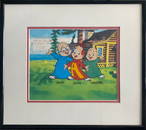 Frammed Alvin & the Chipmunks original color model cel