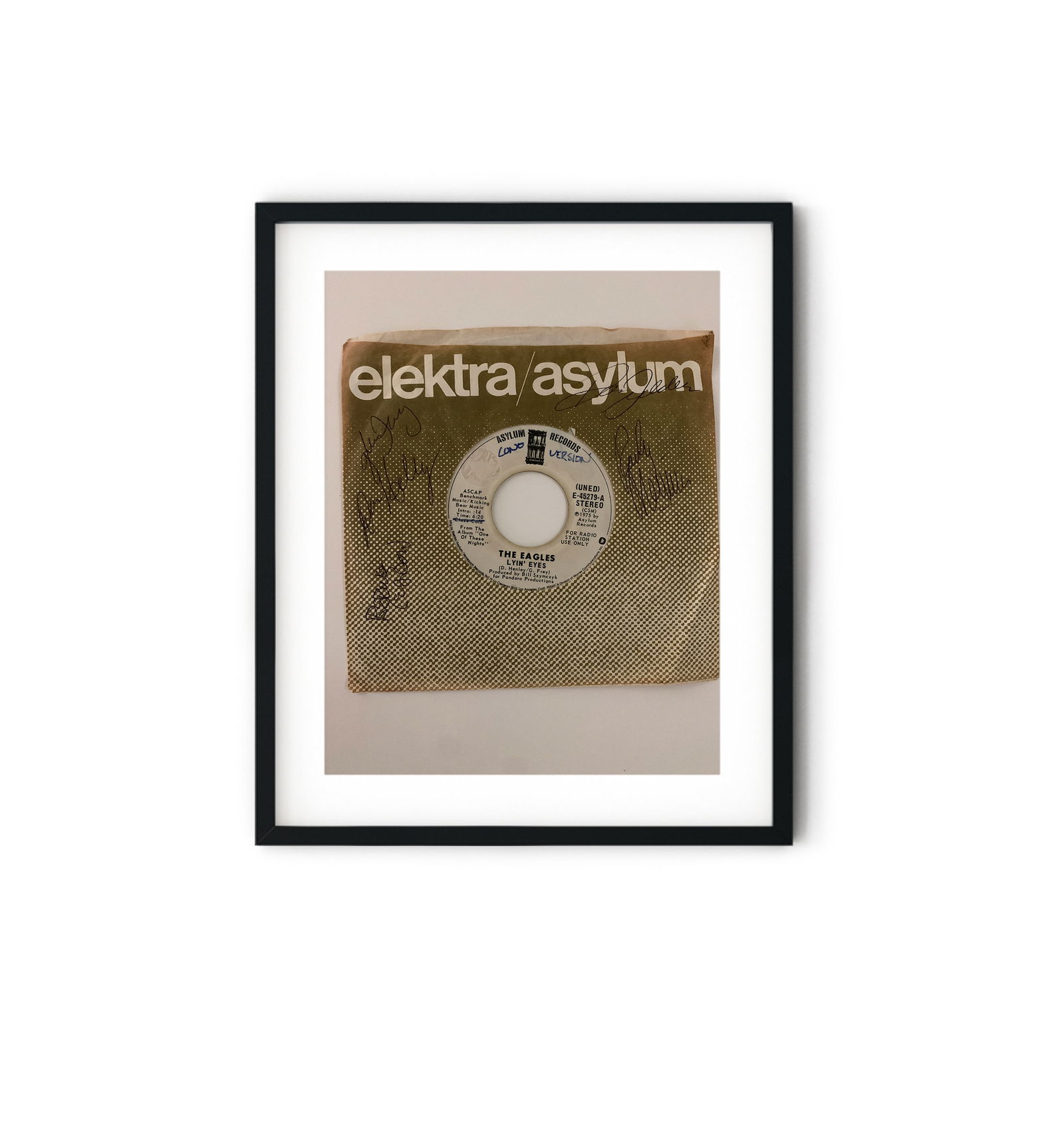 The Eagles signed Lyin Eyes  45 RPM (1 of 1)