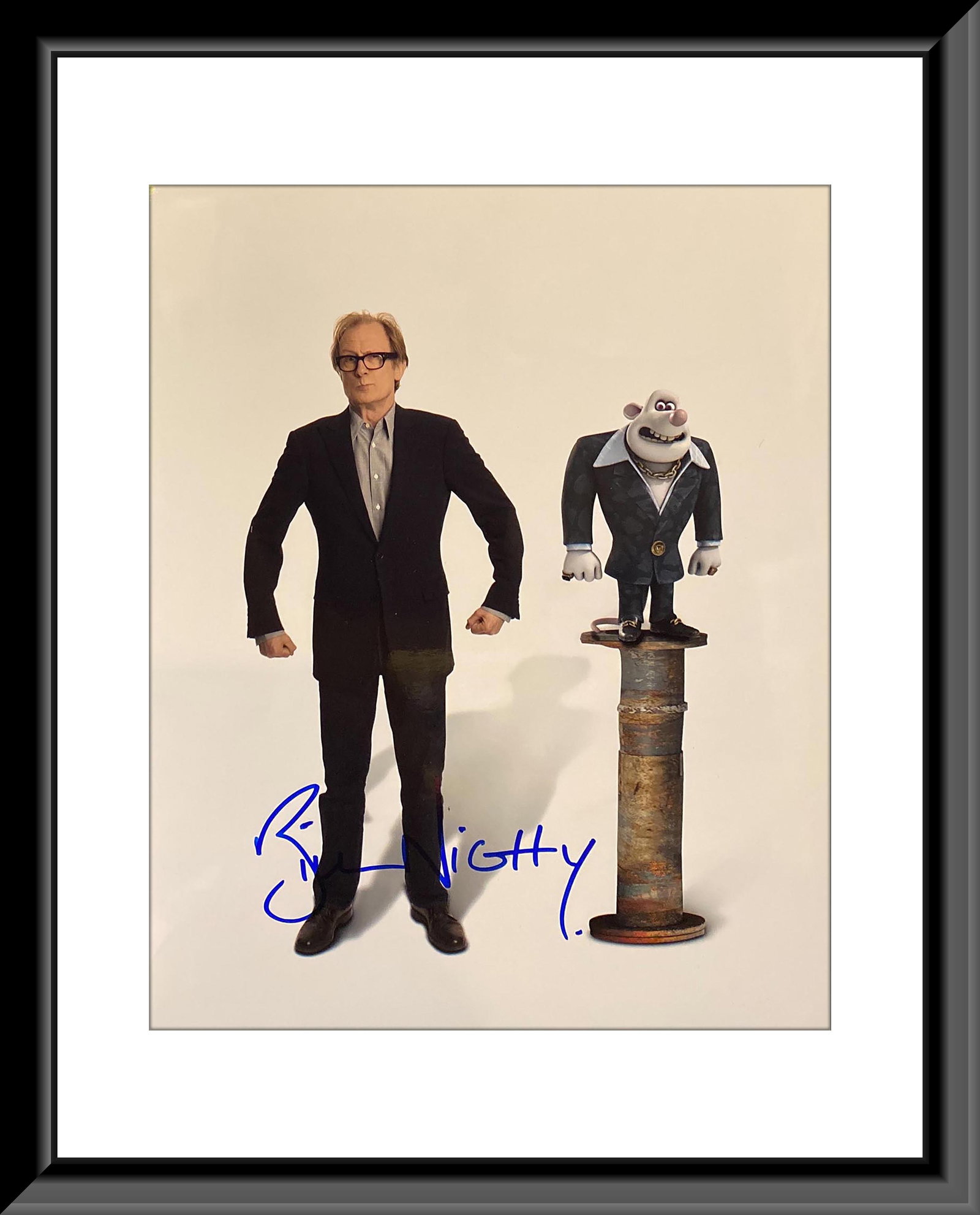 Flushed Away Bill Nighy signed movie Photo: Flushed Away signed movie Photo autographed by Bill Nighy. 8x10 inches. Flushed Away is a 2006 computer-animated adventure comedy film directed by David Bowers and Sam Fell, produced by Cecil Kramer,