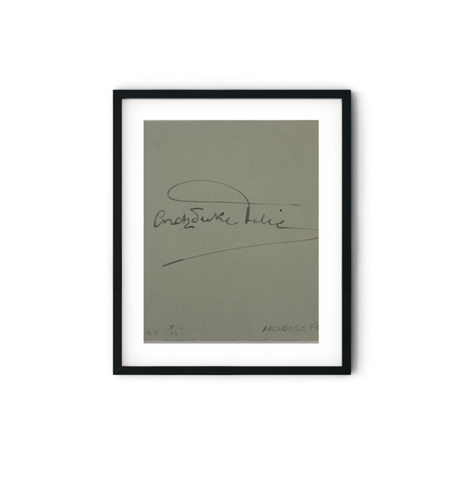 Archduke Felix of Austria original signature: Archduke Felix of Austria original signature. Archduke Felix of Austria was the last surviving child of the last Austrian Emperor Charles I and a member of the House of Habsburg. He was a younger brot