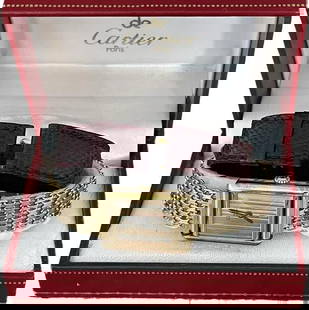 Cartier Vermeil Trinity Tricolor 925 Sterling Silver Gold Tone Tank Watch: Vintage Cartier Tank Manual Watch. Cartier Vermeil Trinity Tricolor 925 Sterling Silver Gold Tone Tank Watch. Cartier Must De Cartier Vermeil Trinity Watch. Size 23mm X 31mm. Tricolor stripe dial. Ste