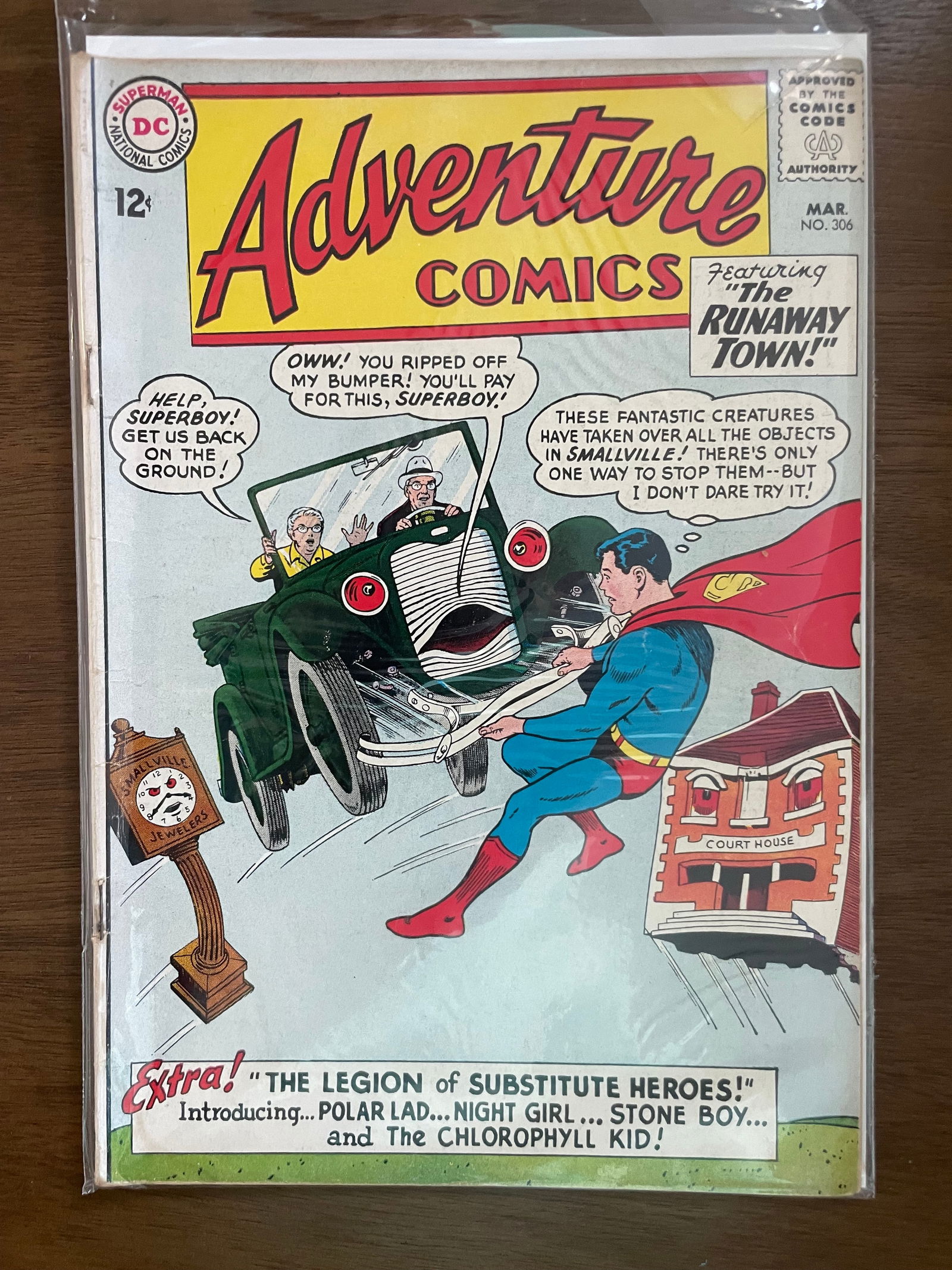 Adventure Comics #306, The Runaway Town! Legion of Substitute Heroes, VG/F, 5.0, White Pages (1 of 3)