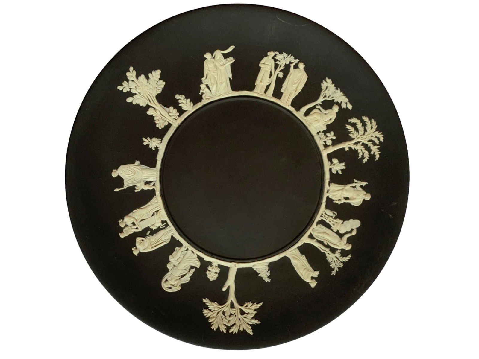 Wedgwood Black Basalt Plate with Black Back (1 of 4)