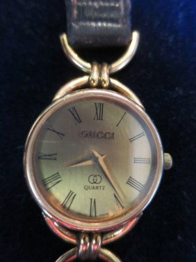 604 Vintage Gucci Gold Watch Ladies 6000 L 18k Jul 21 2012 King S Auctions Inc In Ca