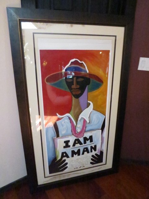 COLLECTION LOUIS GOSSETT JR,GEORGE HUNT/I AM A MAN: Today, I’m delighted to feature a gentleman who’s considered and elder statesman and one of the most provocative artists on the African American art scene Mr. George Hunt with his thought provokin