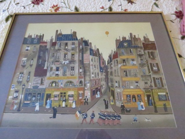 SIGNED MICHEL DELACROIX PARIS VIEW, GOUACHE/PAPER: SIGNED MICHEL DELACROIX, MICHEL DELACROIX - CONTEMPORARY FRENCH SCHOOL. "LA FILLE". DIMENSIONS.22 INCHES HIGH X 28 INCHES WIDE (FRAMED) 20 INCHES HIGH X 18 INCHES WIDE (UNFRAMED)