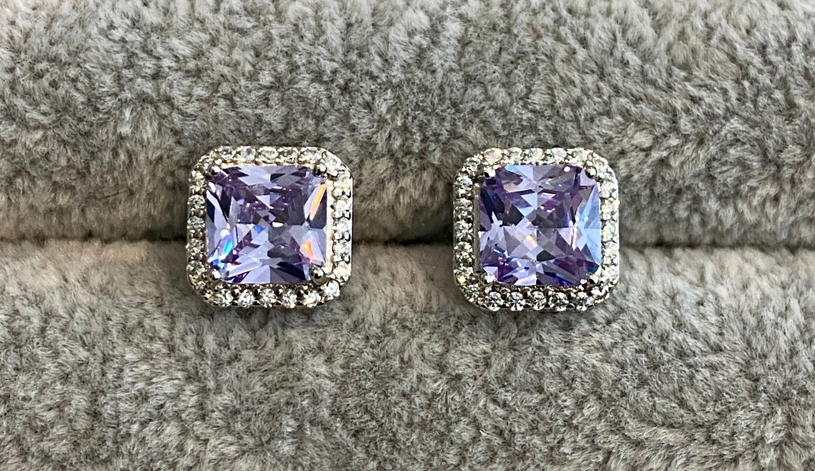 Alexandrite like over 925 sterling silver earrings: Alexandrite like over 925 sterling silver earrings. SHIPS FROM AUSTIN, TX.