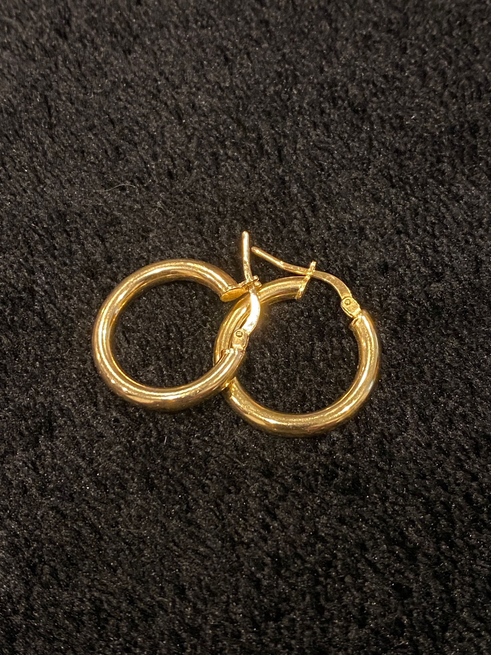 18K GP Gold Clean Hoops, Chunky Hoops, Gypsy Earrings (1 of 2)
