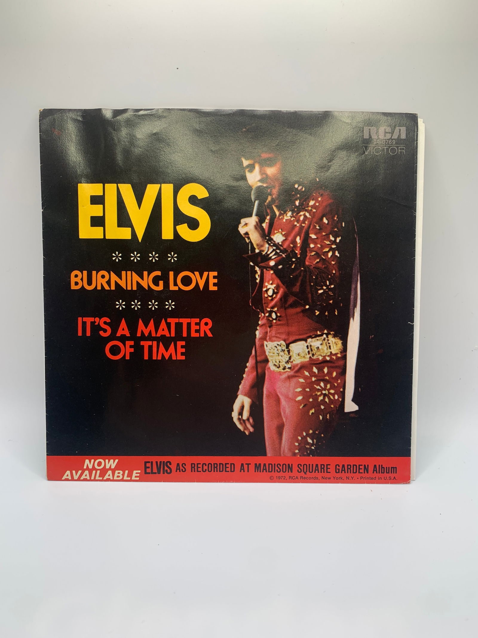ELVIS PRESLEY / BURNING LOVE / 1972 RCA VINYL 45 W PS / NM+ 76-0769 (1 of 4)