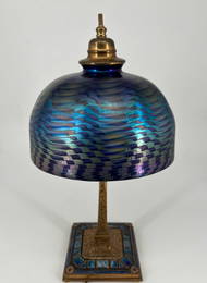 Tiffany Furnaces ART DECO desk lamp circa 1920 Signed numbered 369