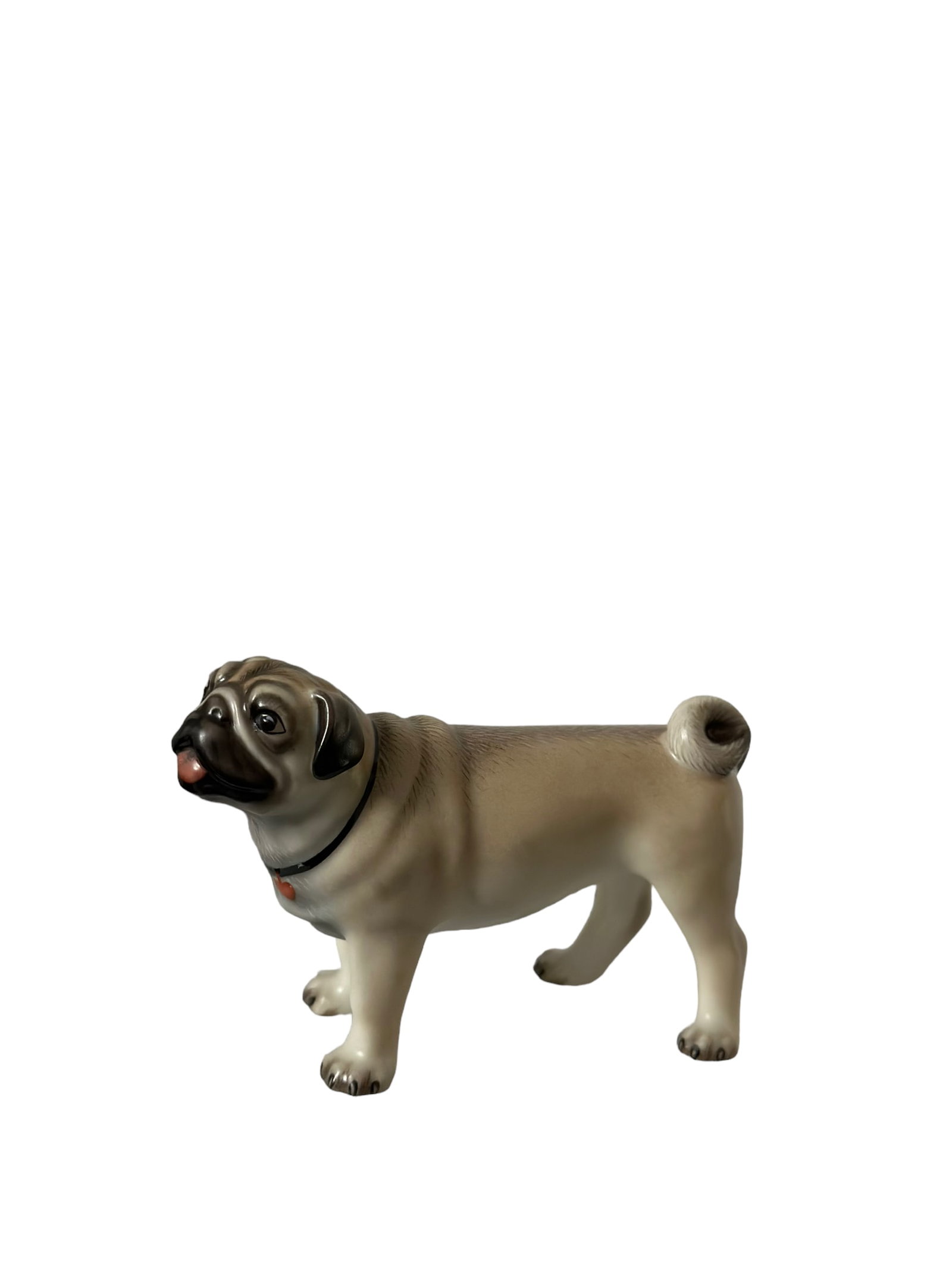 Herend Hungary Pug Dog - Handpainted Porcelain Signed 15490 (1 of 5)