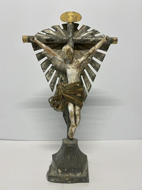 Asuncion (Ascension) Cross Of Tin & Wood - Spanish Colonial Religious (1 of 5)