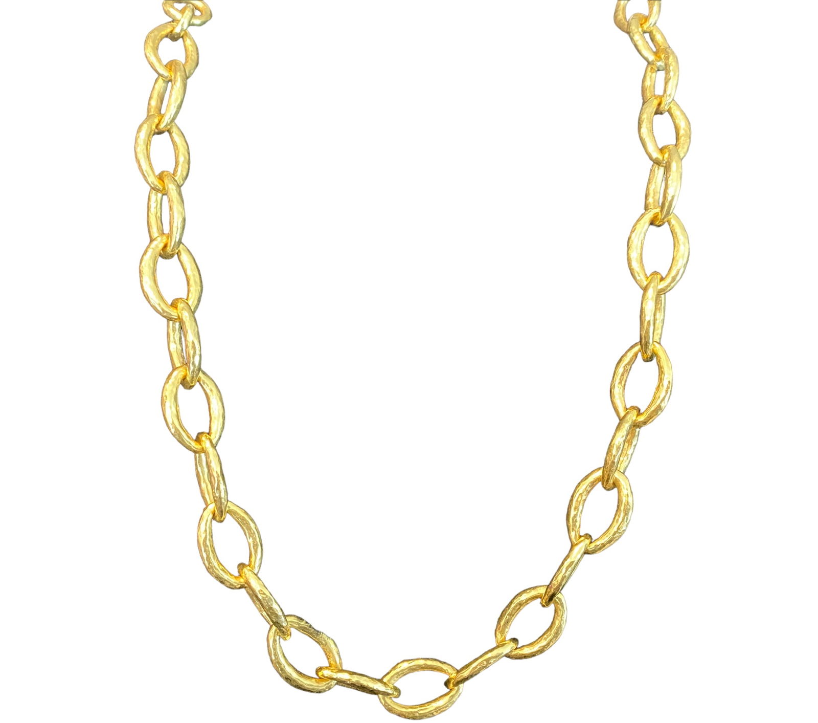 18 Karat Gold Oval Link Necklace (1 of 3)