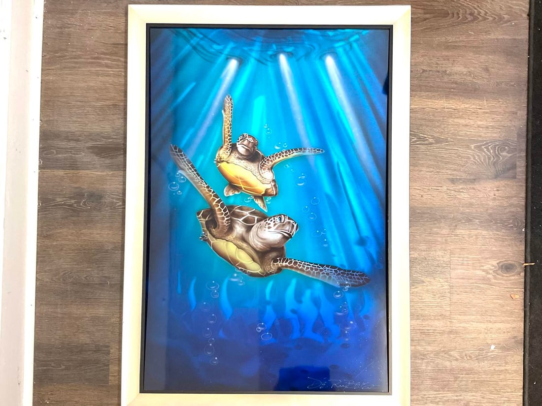 Chris DeRubeis Original Work Entitled Double Turtle on Metal, Signed (1 of 7)