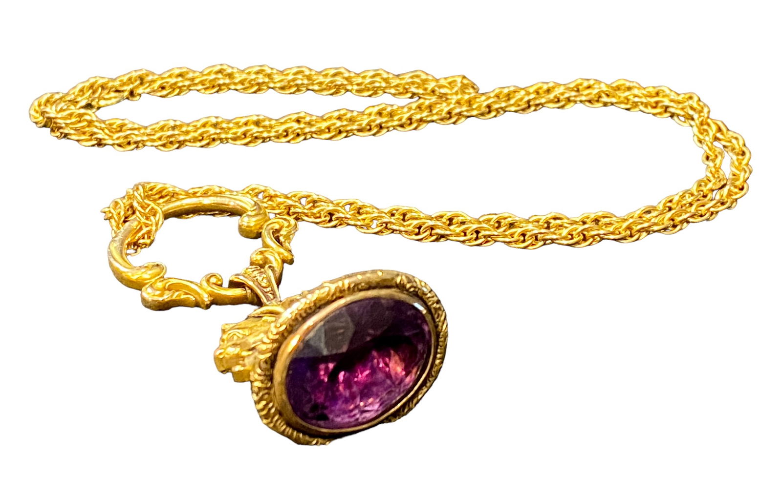 14 Karat Gold Amethyst Chain Necklace (1 of 5)