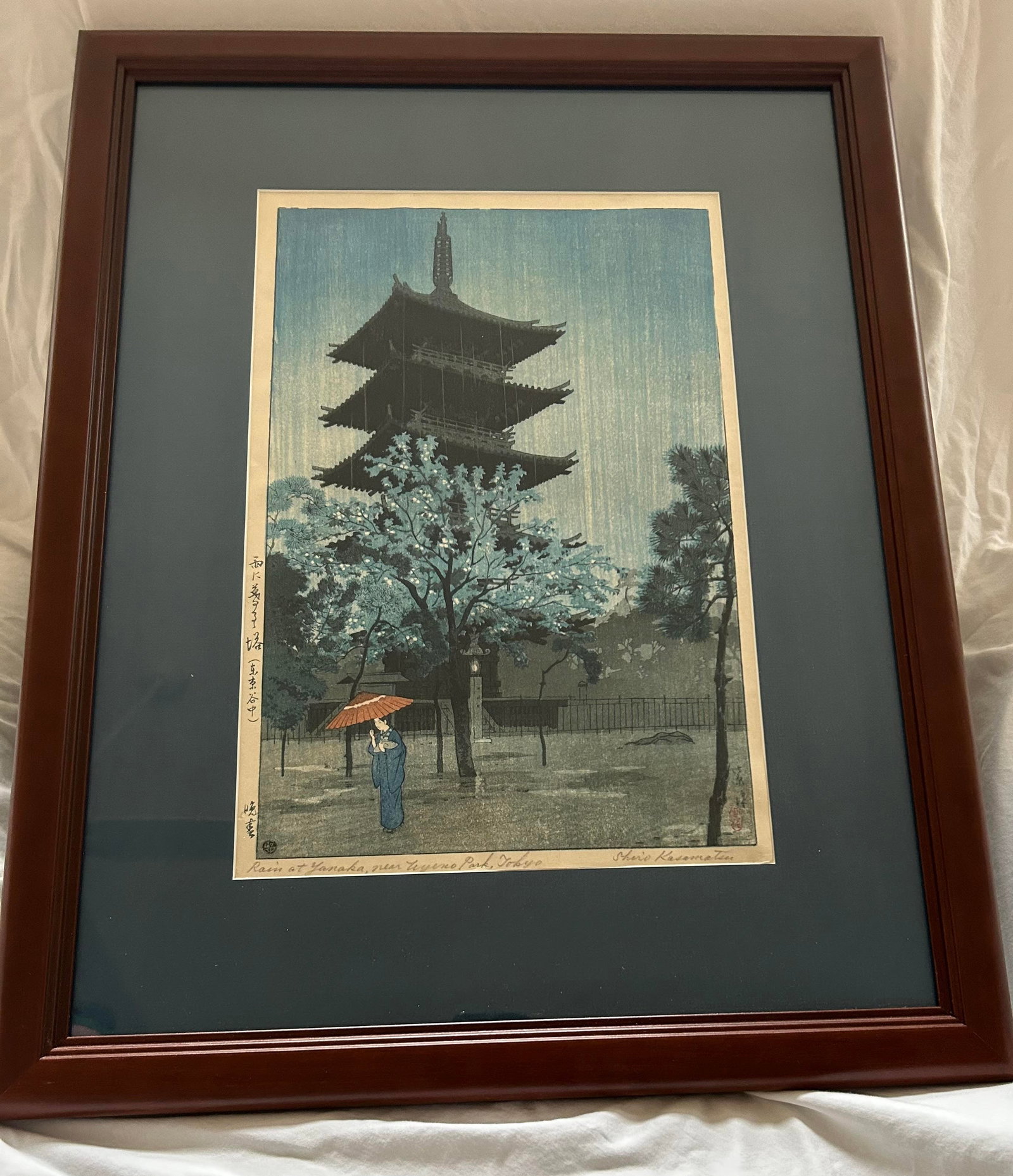 Pagoda in Evening Rain Painting (1 of 4)