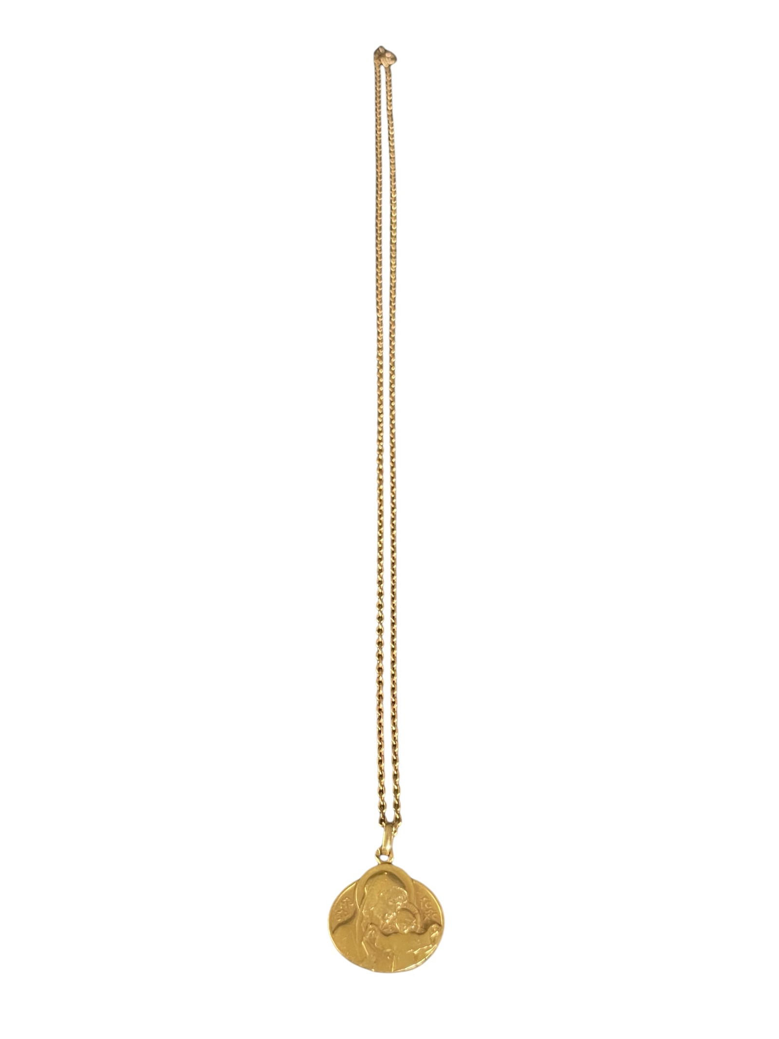 18K Gold Necklace with Saint Pendant (1 of 5)