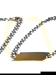 Tiffany & Co 14K Gold Chain Link Bracelet: Elegant Tiffany & Co 14K gold link bracelet with identity plate. L: 6 1/2", W: 14g. Ships from Los Angeles, CA.