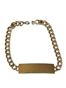 Tiffany & Co 14K Gold Chain Link Bracelet: Elegant Tiffany & Co 14K gold link bracelet with identity plate. L: 6 1/2", W: 14g. Ships from Los Angeles, CA.