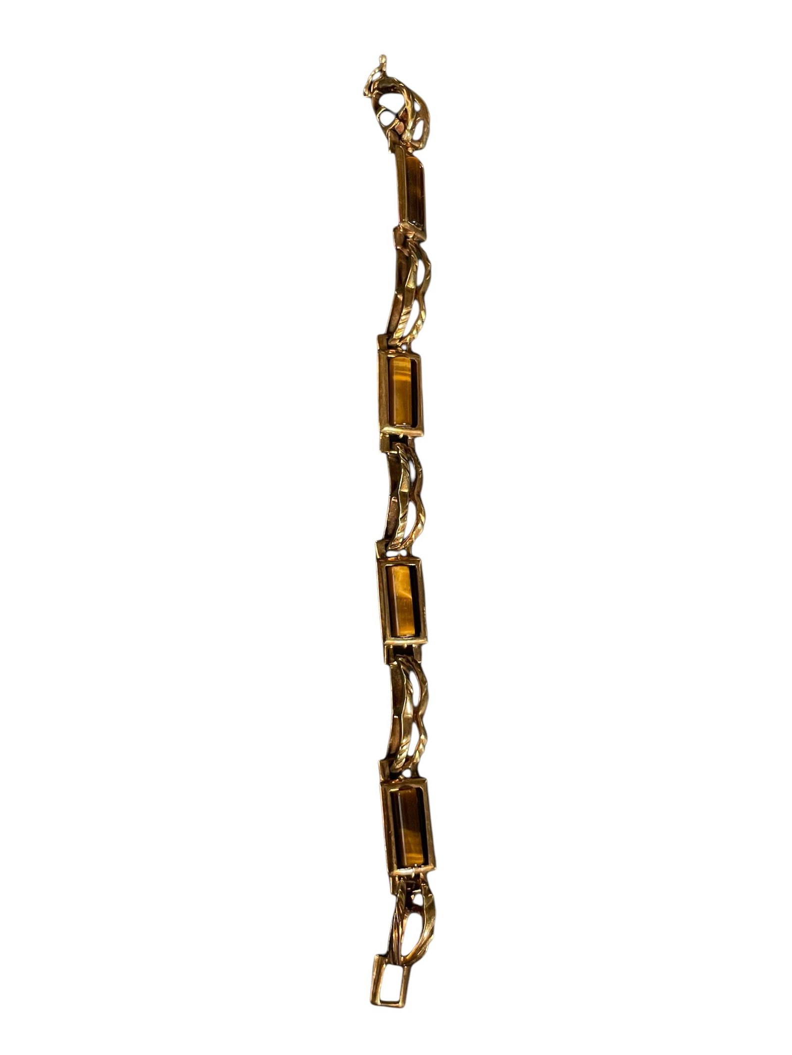 Elegant Gold Bracelet with Square Brown Beads (1 of 5)